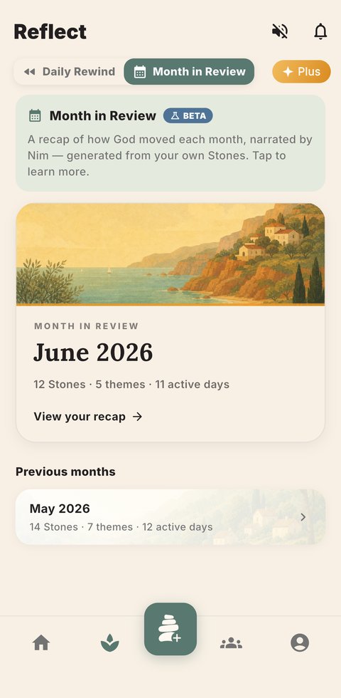 The Month in Review archive in Living Stones.