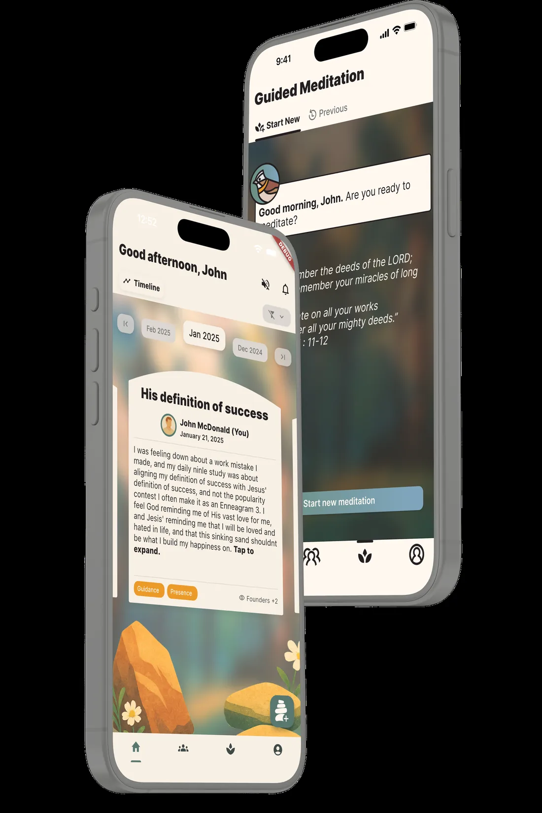 The Living Stones app during its beta rollout.